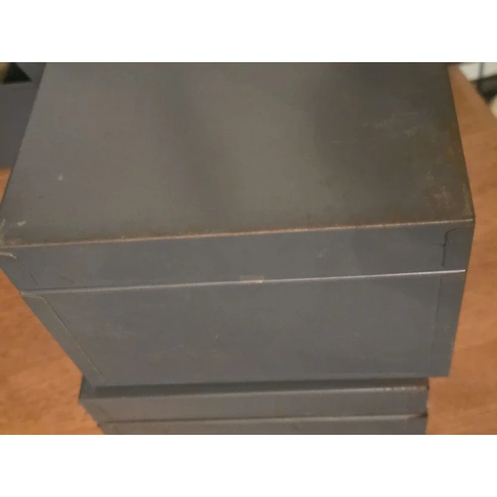 Vintage Steelmaster Industrial Metal Index Card File Box Gray Art Steel Co...